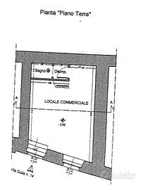 Via Sulis locale mq 47 una vetrina E. 1.300 + IVA
