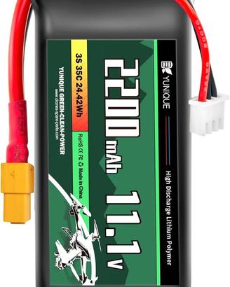 Batteria LiPo 11.1V 2200mAh 35C XT60 RC