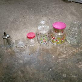 lotto vecchi barattoli in vetro anni 60/70