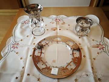 Servizio centrotavola 3 pezzi platino oro SC Line