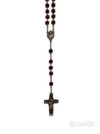 Rosario in legno scuro Giovanni Paolo II