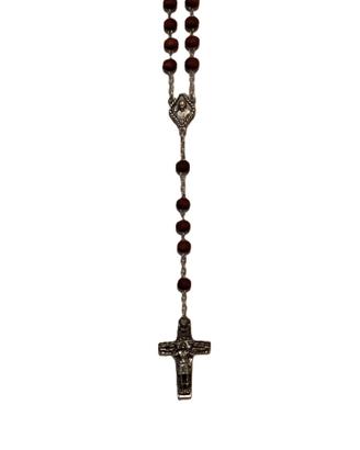 Rosario in legno scuro Giovanni Paolo II