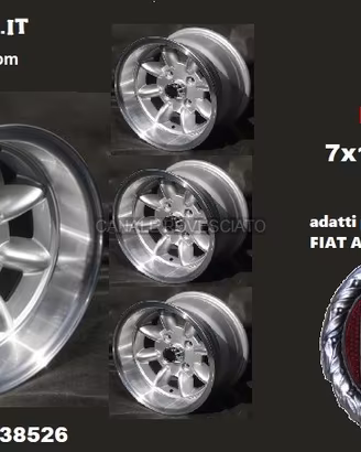 Cerchi Minilite 7x13 ET-7 pcd 4x98 Fiat