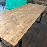 Tavolo industriale ferro legno rustico 200 x 80