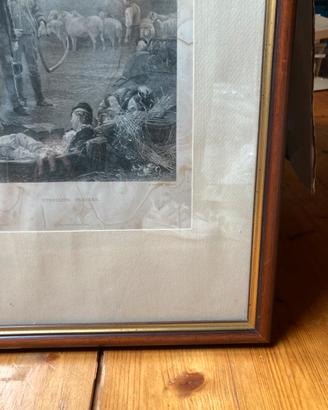 Quadro aantico incisione ottocentesca