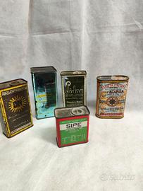 Lotto di 5 lattine vuote polvere da sparo caccia