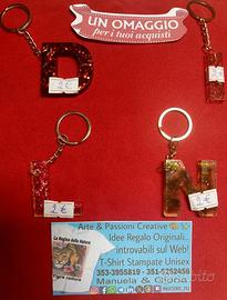 Portachiavi con foto e glitter