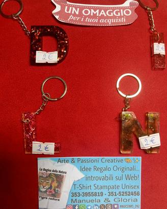 Portachiavi con foto e glitter