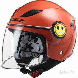 TG S CASCO BIMBO BAMBINO LS2 OF602 FUNNY GLOSS RED