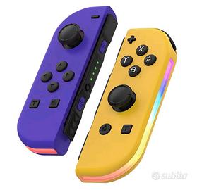 joy Con Nintendo switch viola e senape 