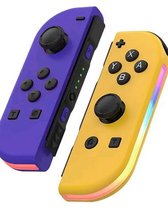 joy Con Nintendo switch viola e senape 