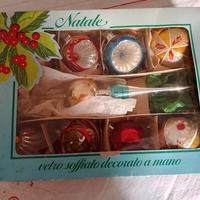 Palline e puntale in vetro soffiato 