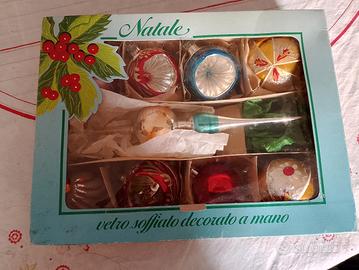 Palline e puntale in vetro soffiato 