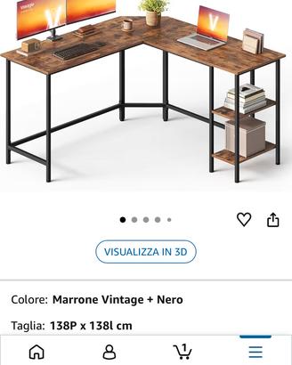 Scrivania a L vasagle