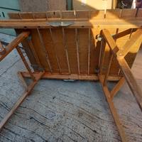 tavolino vintage in legno pieghevole