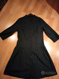 Vestitino invernale scozzese a camicia taglia S