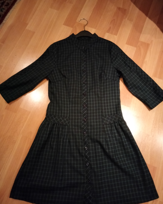 Vestitino invernale scozzese a camicia taglia S
