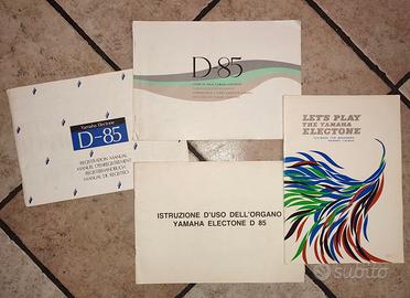 Manuali Organo YAMAHA electone D-85