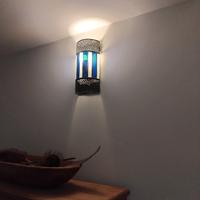 3 applique a muro in ferro e vetro