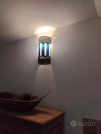 3 applique a muro in ferro e vetro