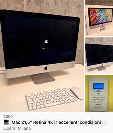 iMac 21,5” Retina 4K – 8GB RAM + SSD 500GB