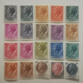 Francobolli Italia 1955/66 - Siracusana 20 valori
