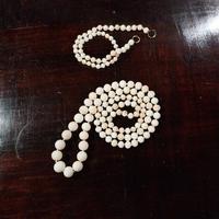 Parure vero corallo bianco collana e bracciale