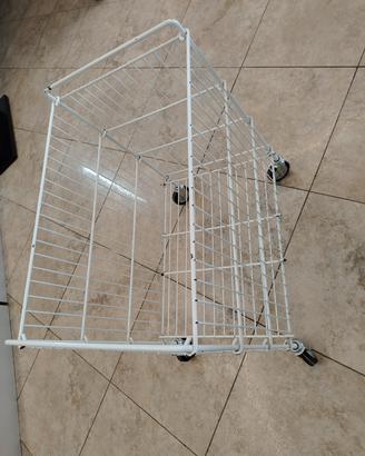 carrello porta biancheria salva spazio 