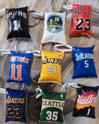 portachiavi NBA basket maglietta giocatori