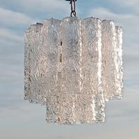 Lampadario in vetro di Murano stile Venini 