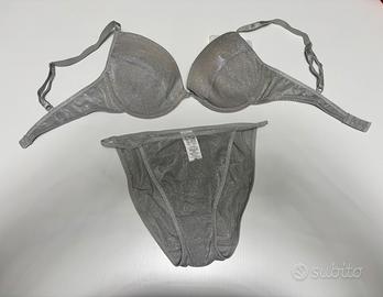 Completo in lurex argento