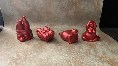 Deco Set 4 Figure Yoga Body Positivity Curvy