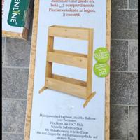 Fioriera in legno nuova confezionata 