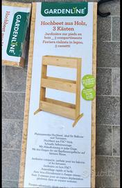 Fioriera in legno nuova confezionata 