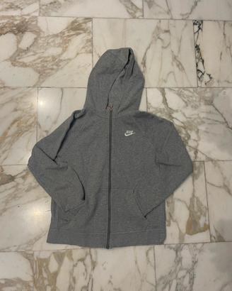 Felpa nike grigia con zip