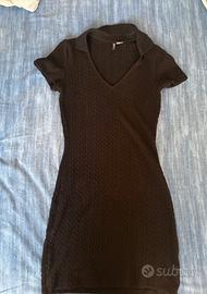 Vestito a costine nero H&M