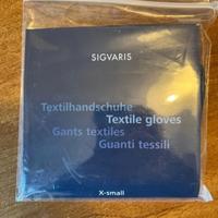 Guanti tessili per calze o collant compressivi