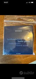Guanti tessili per calze o collant compressivi