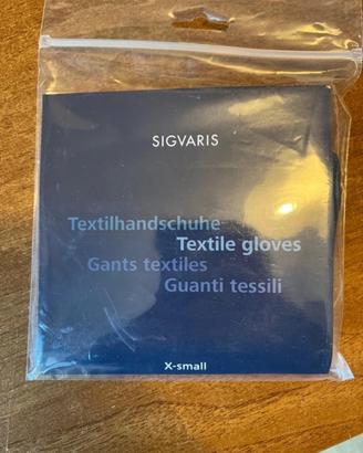 Guanti tessili per calze o collant compressivi