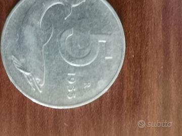 moneta 5 lire 1955 Romagnioli in rilievo