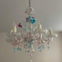 Lampadario  artistico  fatto a mano