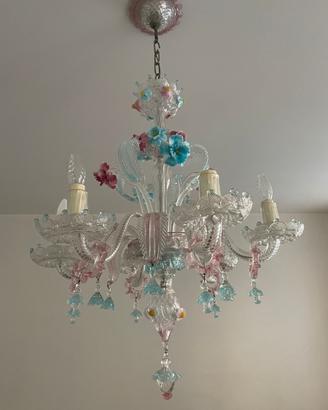 Lampadario  artistico  fatto a mano