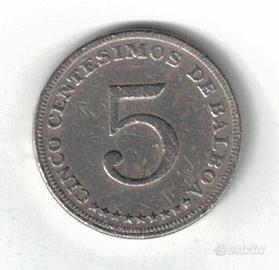 Cinco 5 Centésimos De Balboa 1973 Rep. de Panama