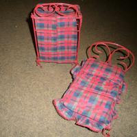 letto ed armadio Furga , di ferro smaltato rosso c