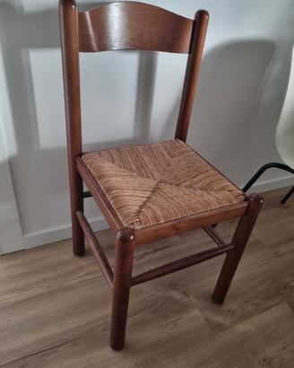 sedia in legno