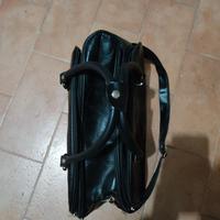 Borsone da viaggio / 24 ore capiente in pelle nera