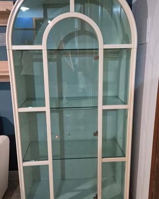Vetrina in legno laccato bianco