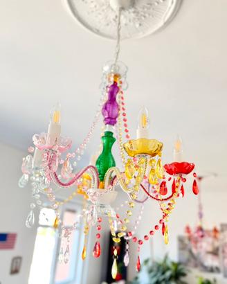 Lampadario Multicolor stile Boho Chic / Gypsy