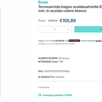 scaldasalviette per bagno o altro