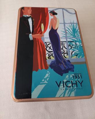 Scatola latta vintage Vichy Laboratoires 